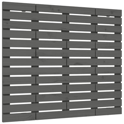 vidaXL Wall Headboard Grey 126x3x91.5 cm Solid Wood Pine 2