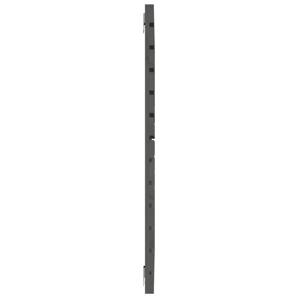 vidaXL Wall Headboard Grey 126x3x91.5 cm Solid Wood Pine 5