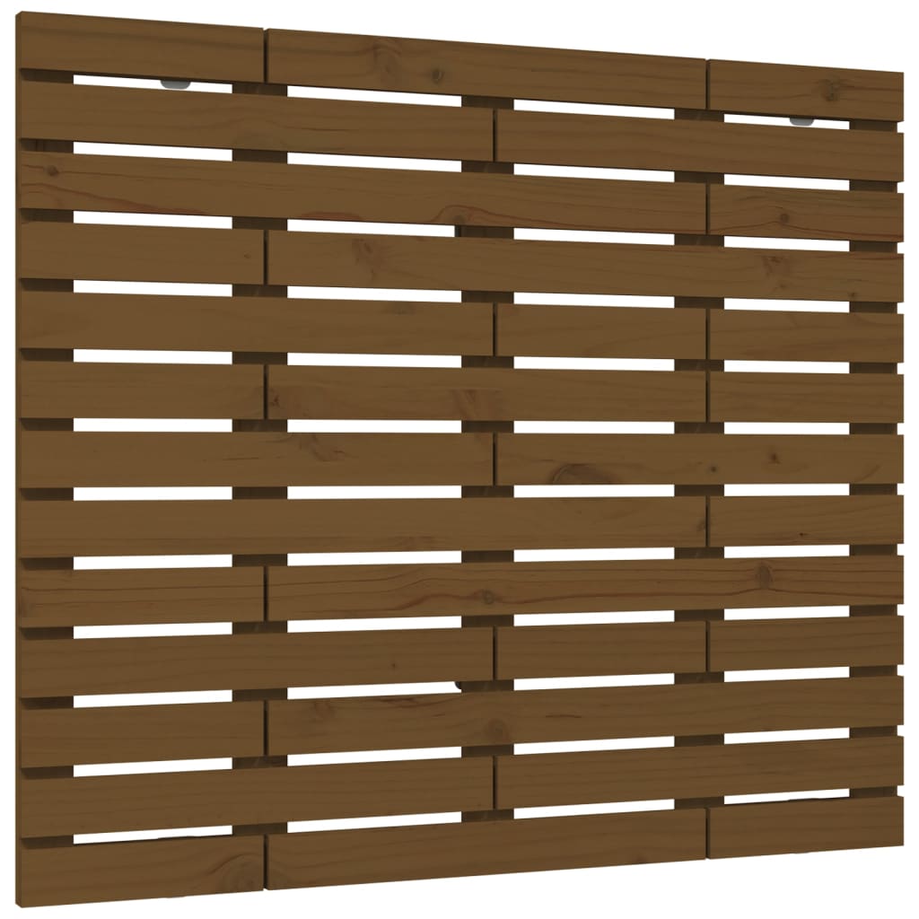 vidaXL Wall Headboard Honey Brown 126x3x91.5 cm Solid Wood Pine 2