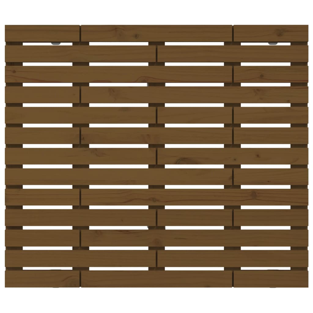 vidaXL Wall Headboard Honey Brown 126x3x91.5 cm Solid Wood Pine 4