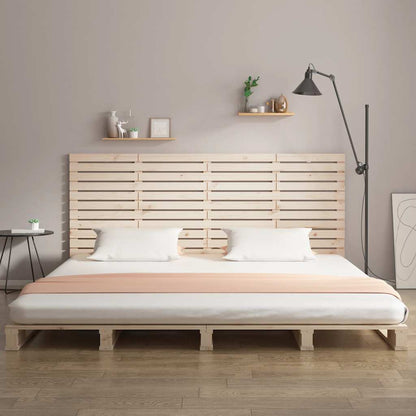Wall Headboard 96x3x91,5 cm Solid Wood Pine Length 91.5 cm Natural 156 cm