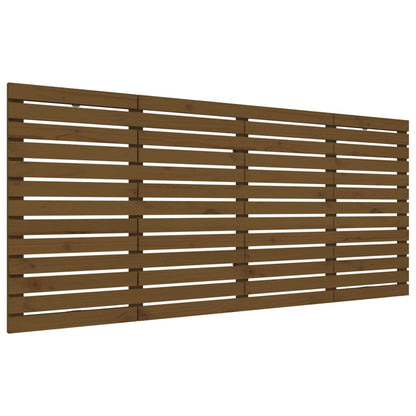 vidaXL Wall Headboard Honey Brown 156x3x91.5 cm Solid Wood Pine 2