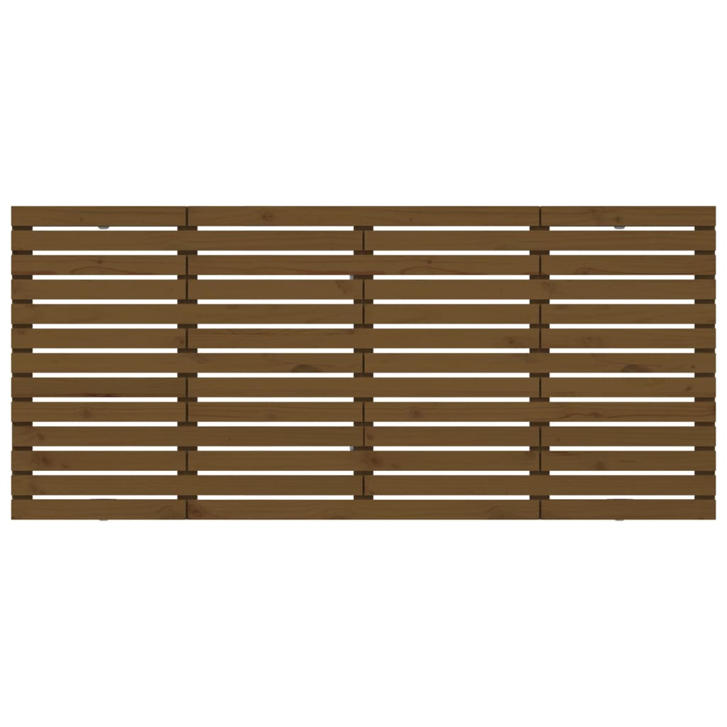 vidaXL Wall Headboard Honey Brown 156x3x91.5 cm Solid Wood Pine 4