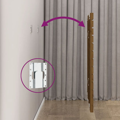 vidaXL Wall Headboard Honey Brown 156x3x91.5 cm Solid Wood Pine 6