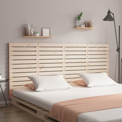 Wall Headboard 96x3x91,5 cm Solid Wood Pine Length 91.5 cm Natural 166 cm