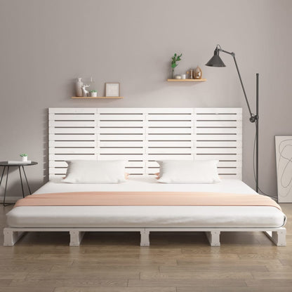 vidaXL Wall Headboard White 166x3x91.5 cm Solid Wood Pine 3