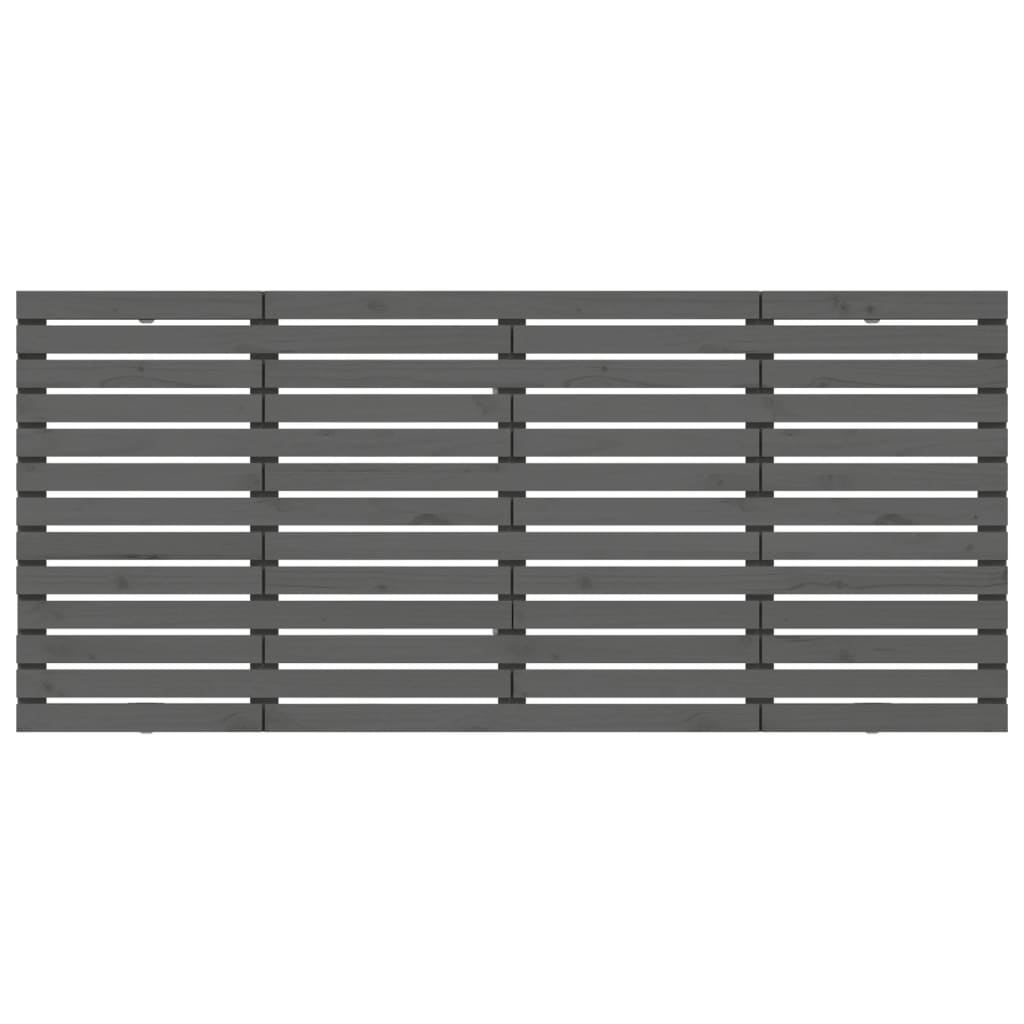 vidaXL Wall Headboard Grey 166x3x91,5 cm Solid Wood Pine 4