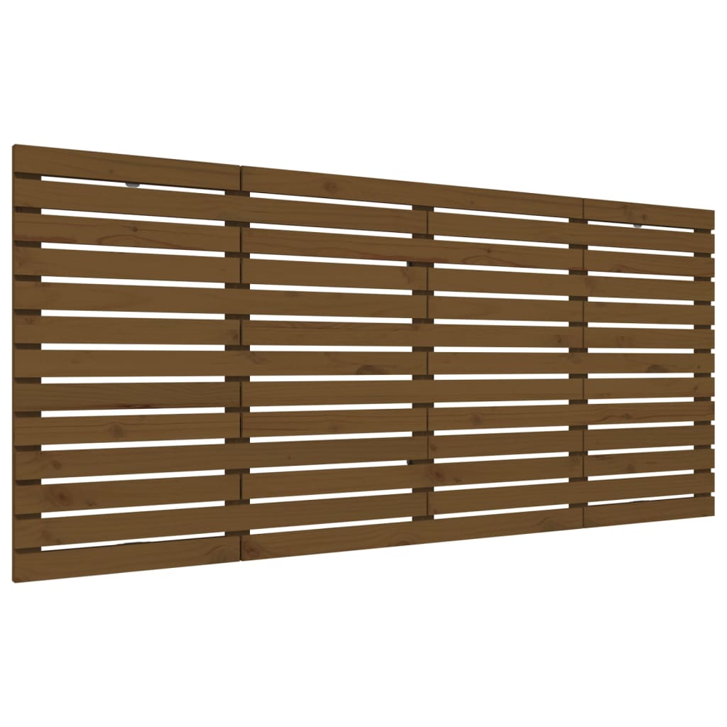 vidaXL Wall Headboard Honey Brown 166x3x91,5 cm Solid Wood Pine 2