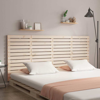 vidaXL Wall Headboard 96x3x91.5 cm Solid Wood Pine Natural