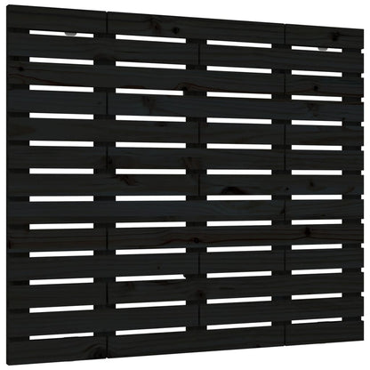 vidaXL Wall Headboard Black 141x3x91,5 cm Solid Wood Pine 2