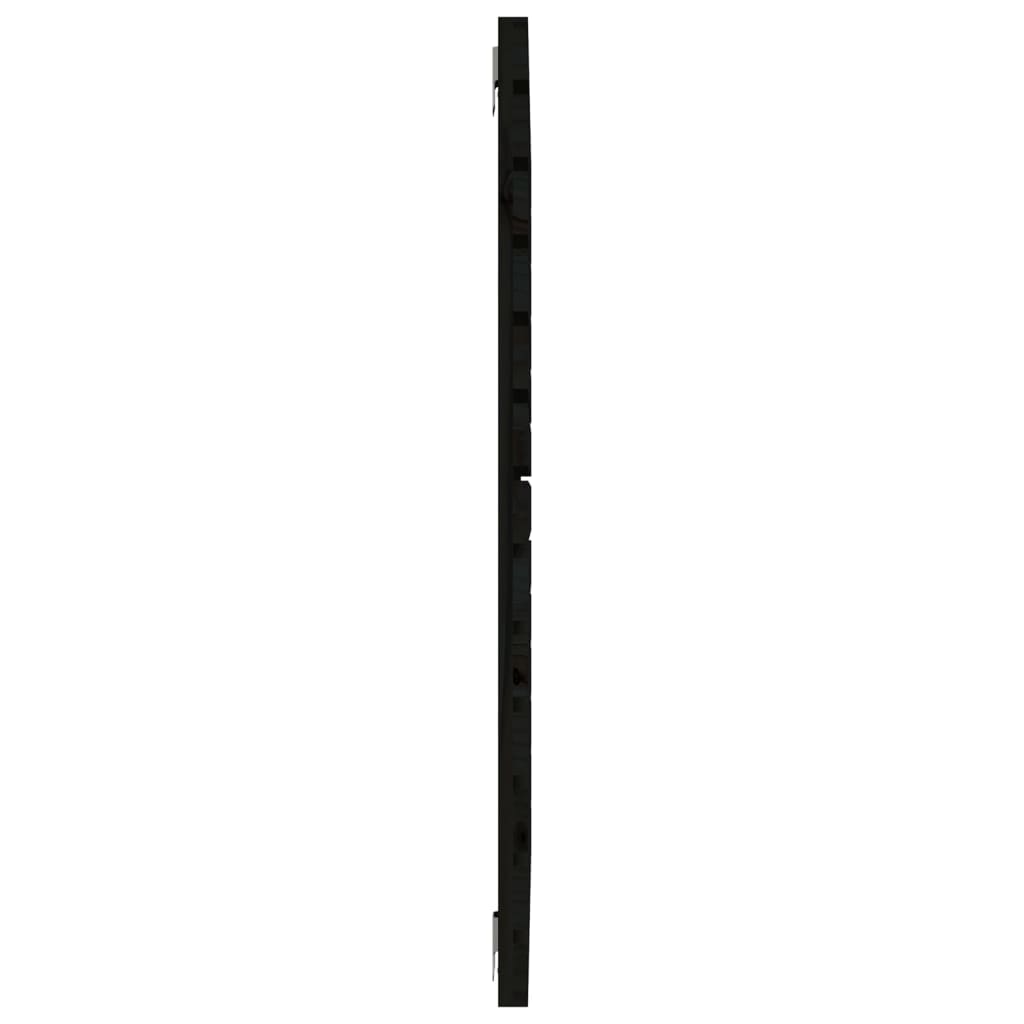 vidaXL Wall Headboard Black 141x3x91,5 cm Solid Wood Pine 5