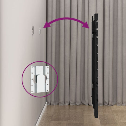 vidaXL Wall Headboard Black 141x3x91,5 cm Solid Wood Pine 6
