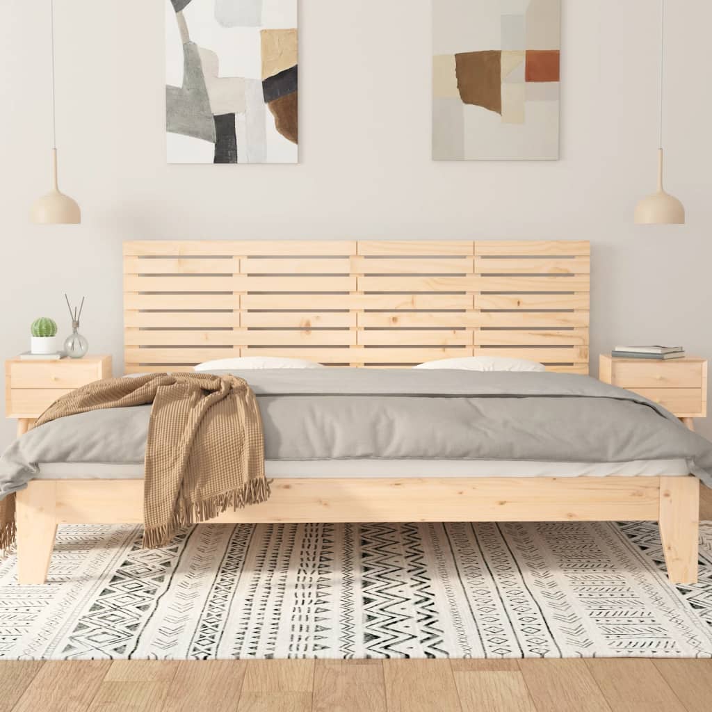 vidaXL Wall Headboard 206x3x63 cm Solid Wood Pine 3
