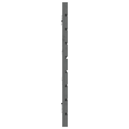 vidaXL Wall Headboard Grey 206x3x63 cm Solid Wood Pine 5