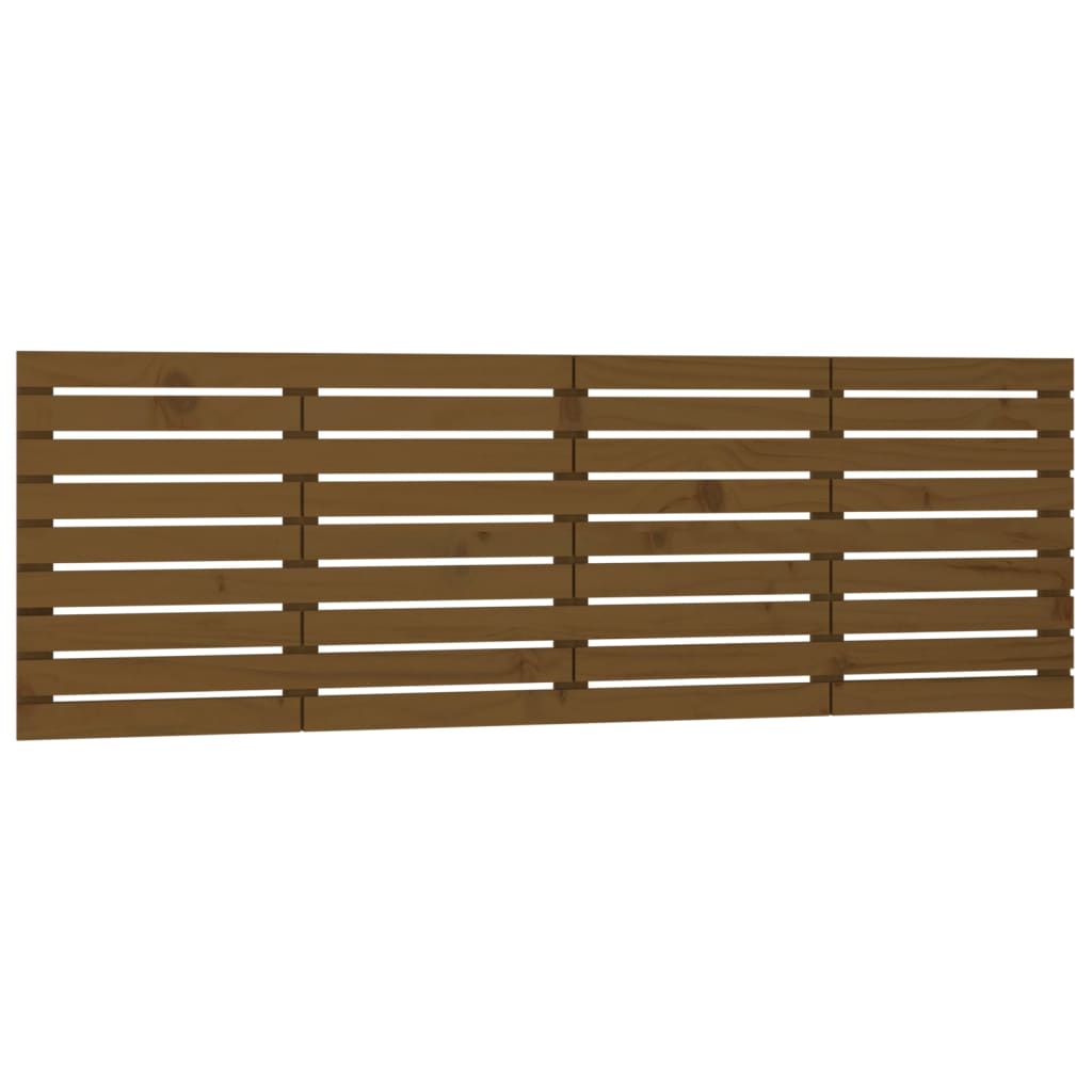 vidaXL Wall Headboard Honey Brown 206x3x63 cm Solid Wood Pine 2