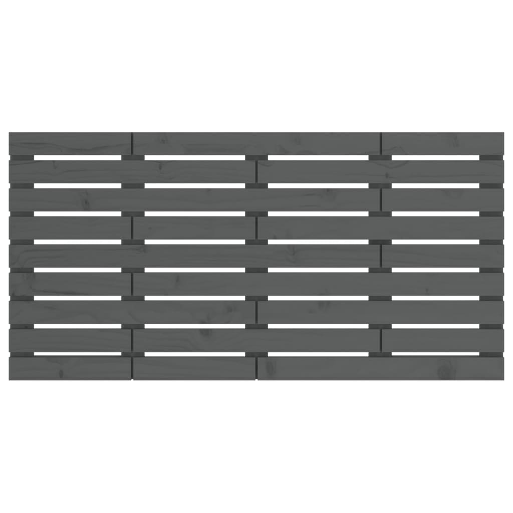 vidaXL Wall Headboard Grey 156x3x63 cm Solid Wood Pine 4