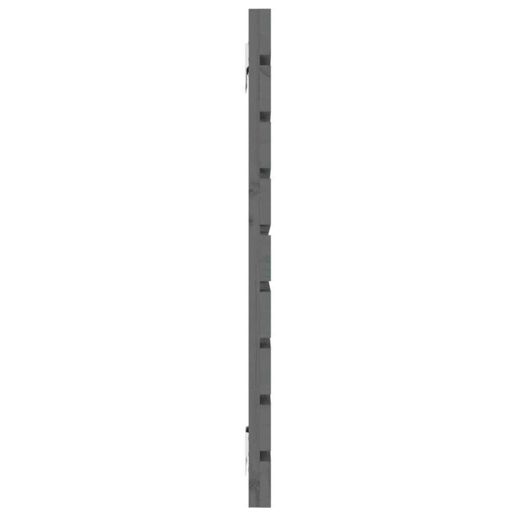 vidaXL Wall Headboard Grey 156x3x63 cm Solid Wood Pine 5