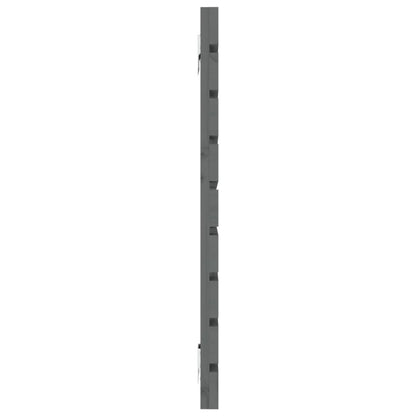 vidaXL Wall Headboard Grey 156x3x63 cm Solid Wood Pine 5
