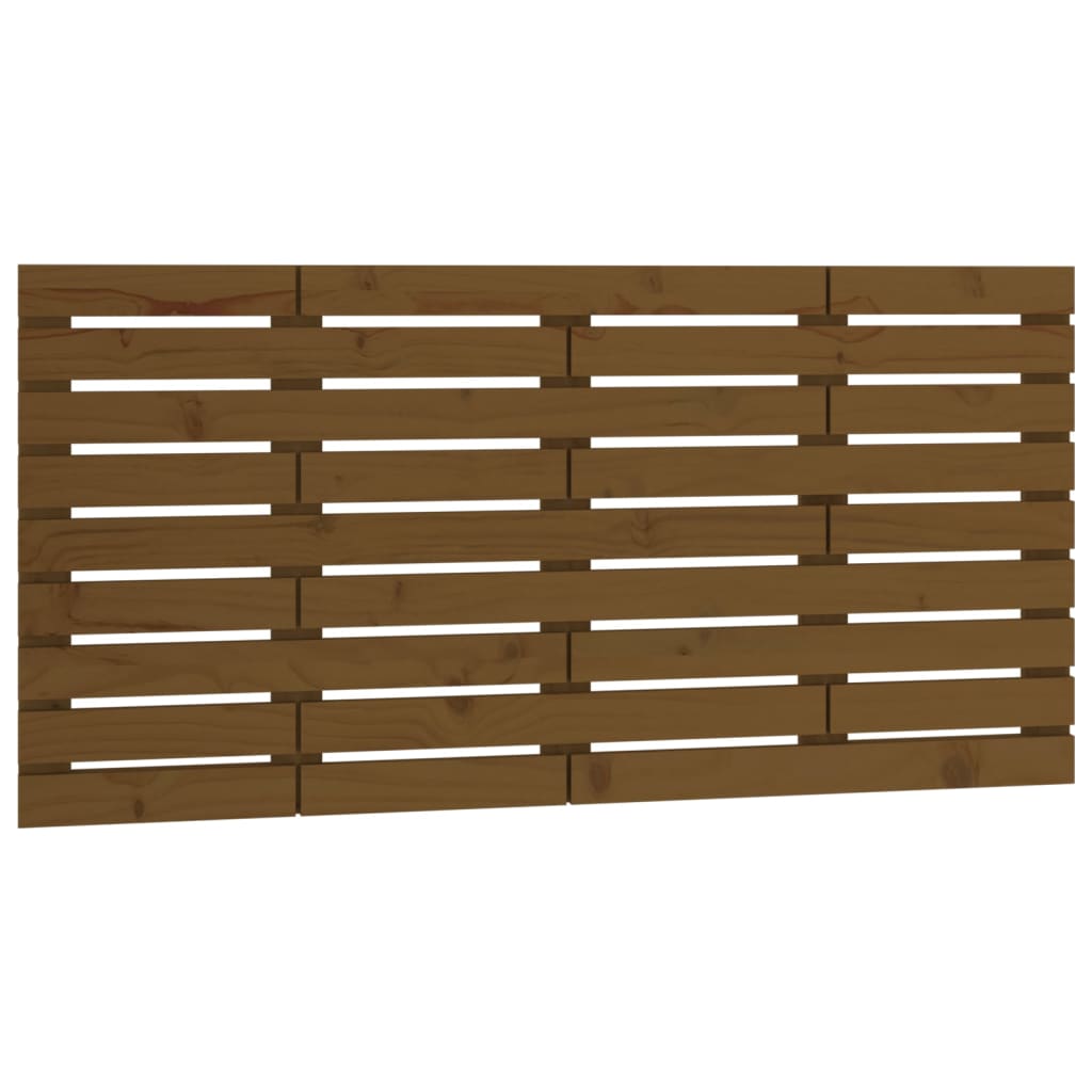 vidaXL Wall Headboard Honey Brown 156x3x63 cm Solid Wood Pine 2