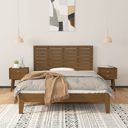 vidaXL Wall Headboard Honey Brown 156x3x63 cm Solid Wood Pine 3
