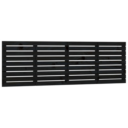 vidaXL Wall Headboard Black 166x3x63 cm Solid Wood Pine 2