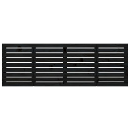 vidaXL Wall Headboard Black 166x3x63 cm Solid Wood Pine 4