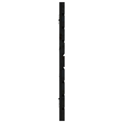 vidaXL Wall Headboard Black 166x3x63 cm Solid Wood Pine 5