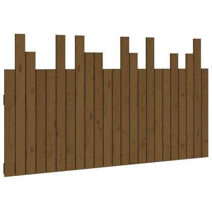 vidaXL Wall Headboard Honey Brown 146.5x3x80 cm Solid Wood Pine 2
