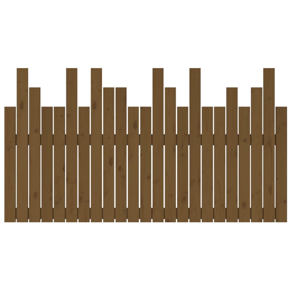 vidaXL Wall Headboard Honey Brown 146.5x3x80 cm Solid Wood Pine 5