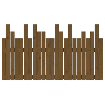vidaXL Wall Headboard Honey Brown 146.5x3x80 cm Solid Wood Pine 5