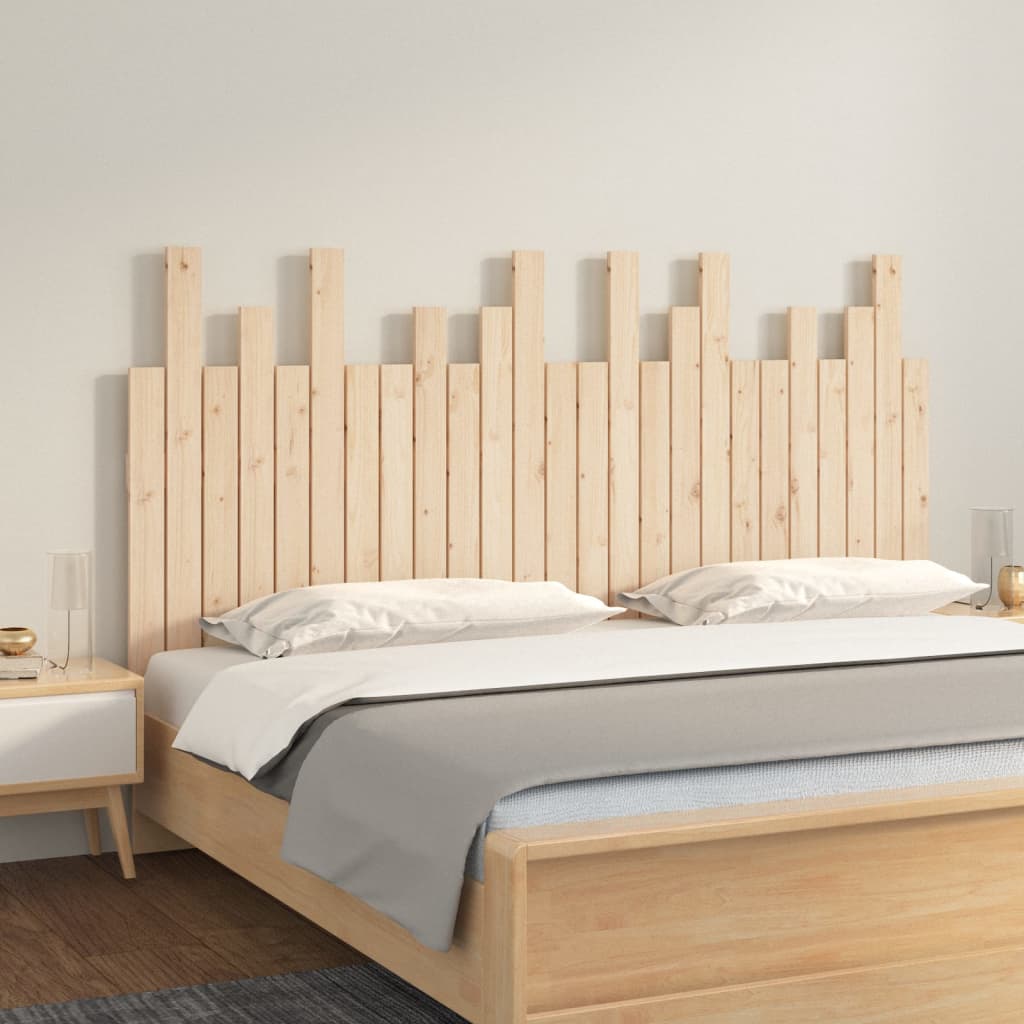 vidaXL Wall Headboard 159.5x3x80 cm Solid Wood Pine 1