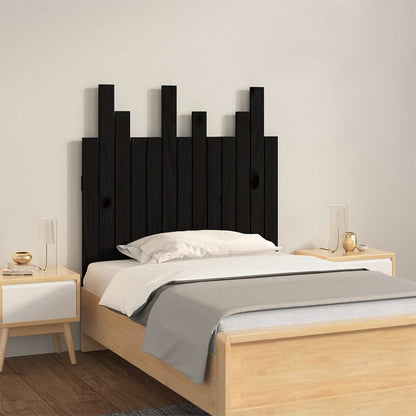 vidaXL Wall Headboard 166x3x80 cm Solid Wood Pine Black