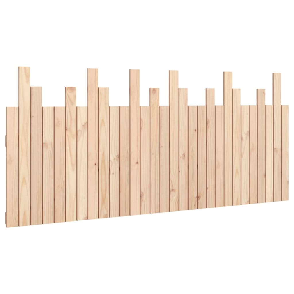 Wall Headboard 108x3x80 cm Solid Wood Pine Natural 185 x 80 cm