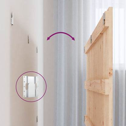 vidaXL Wall Headboard 204x3x60 cm Solid Wood Pine 6