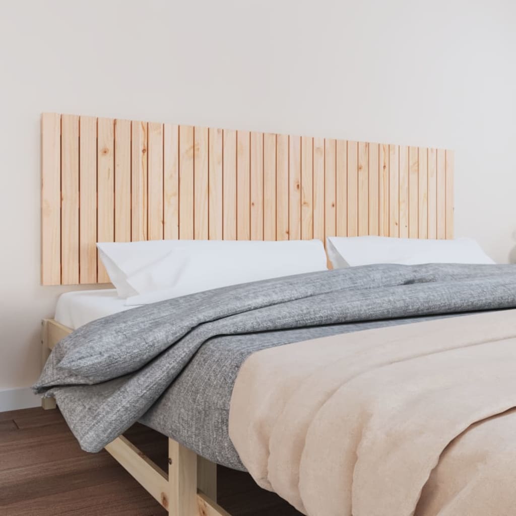 vidaXL Wall Headboard 204x3x60 cm Solid Wood Pine 1