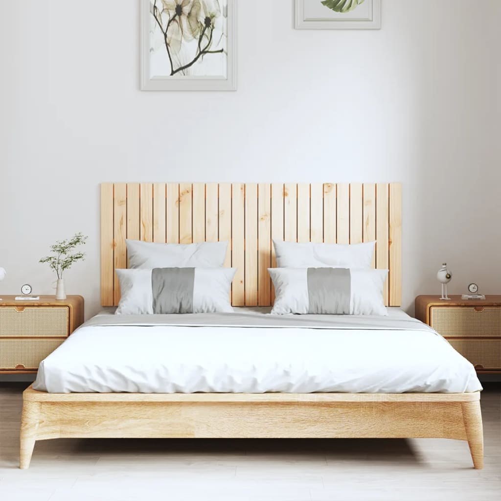vidaXL Wall Headboard 147x3x60 cm Solid Wood Pine 3