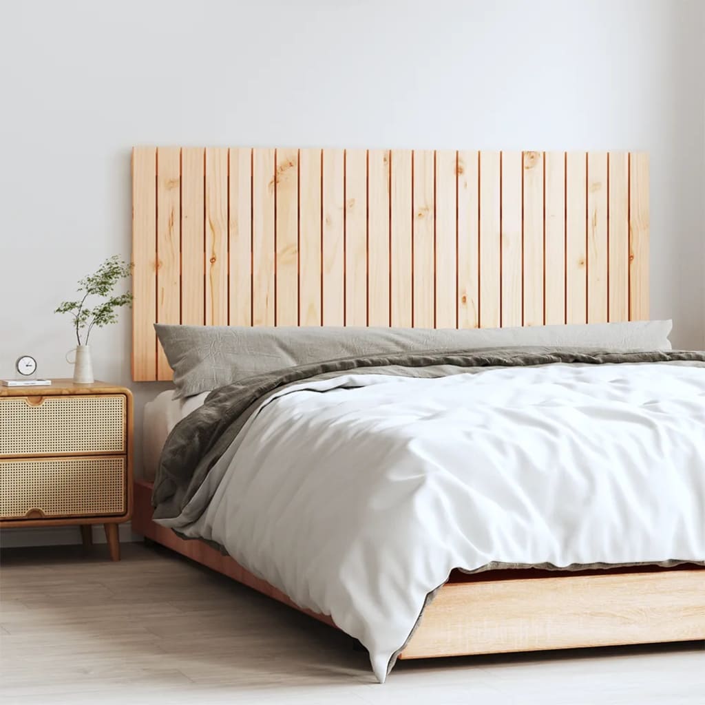 vidaXL Wall Headboard 147x3x60 cm Solid Wood Pine 1