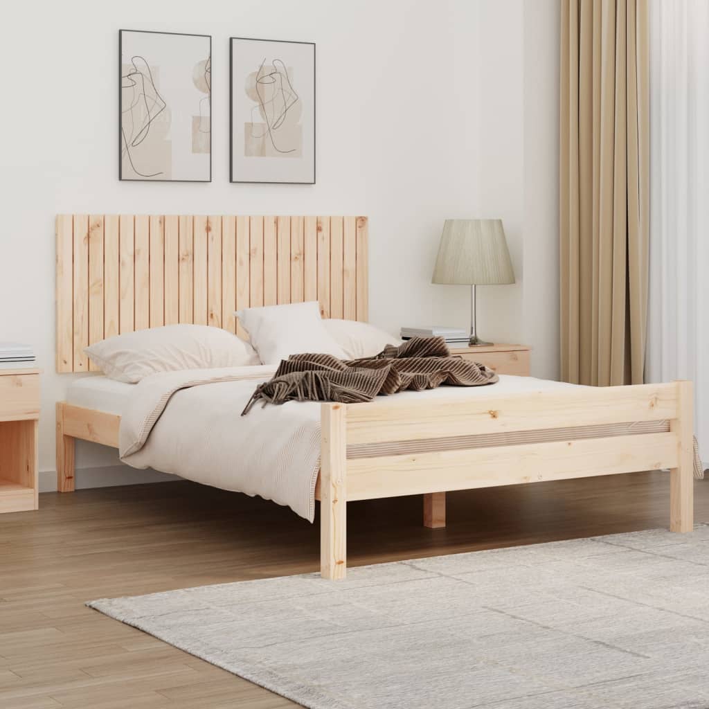 vidaXL Wall Headboard 140x3x60 cm Solid Wood Pine 1