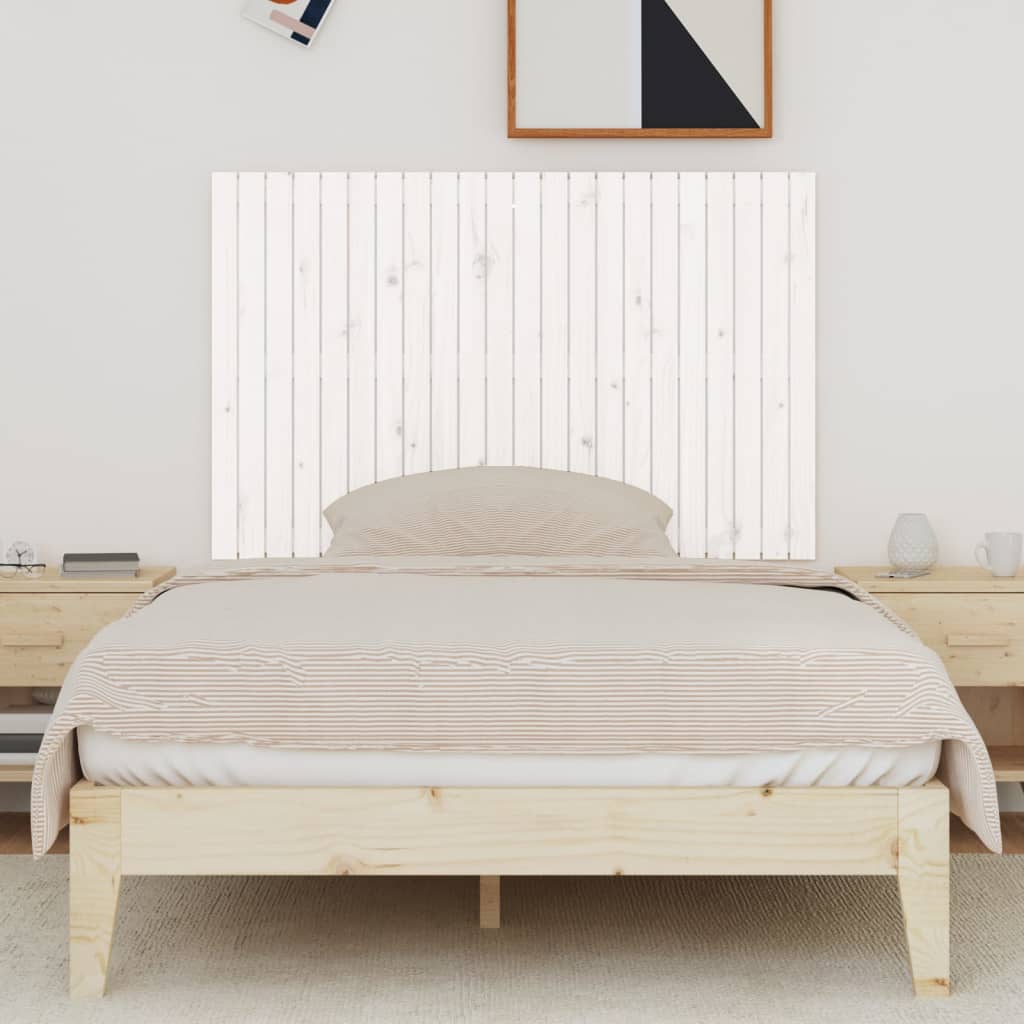 vidaXL Wall Headboard White 140x3x90 cm Solid Wood Pine 3