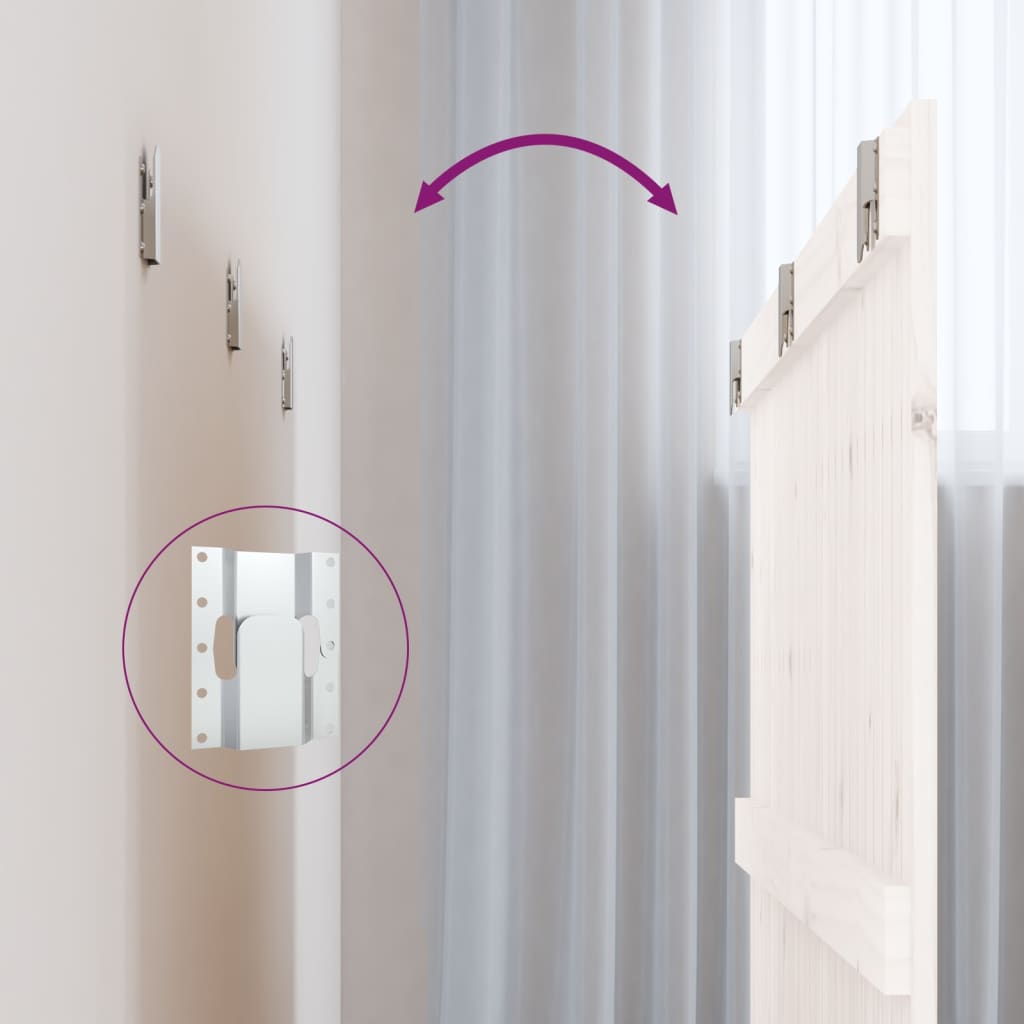 vidaXL Wall Headboard White 140x3x90 cm Solid Wood Pine 6