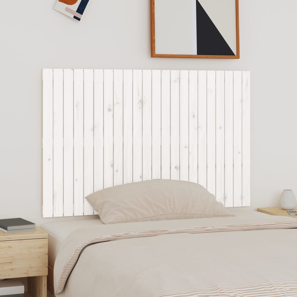 vidaXL Wall Headboard White 140x3x90 cm Solid Wood Pine 1