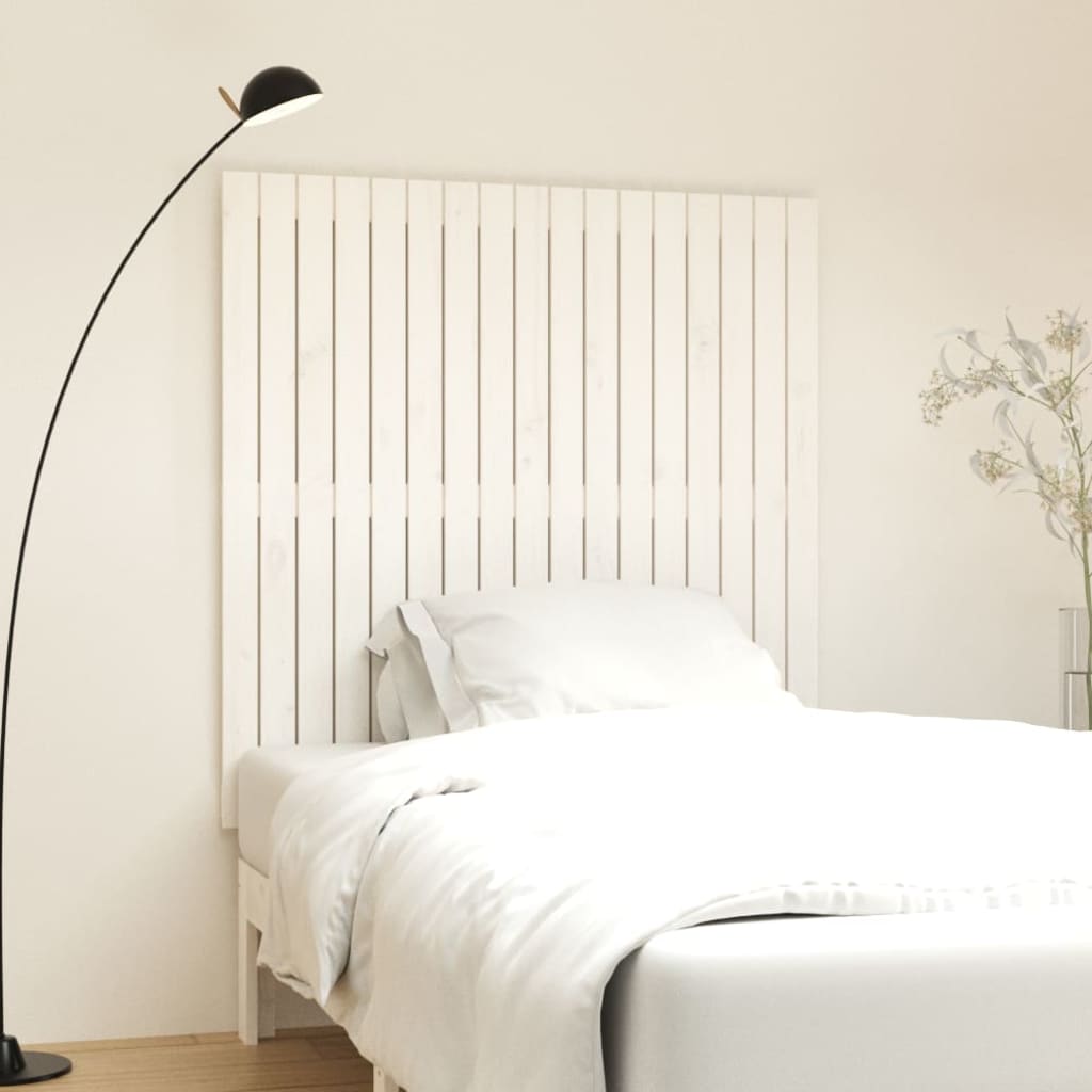 vidaXL Wall Headboard White 108x3x110 cm Solid Wood Pine 1