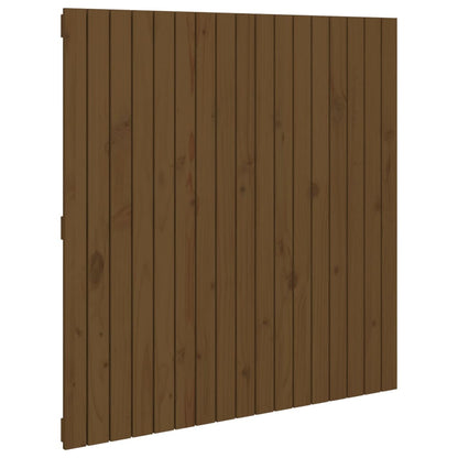 vidaXL Wall Headboard Honey Brown 108x3x110 cm Solid Wood Pine 2