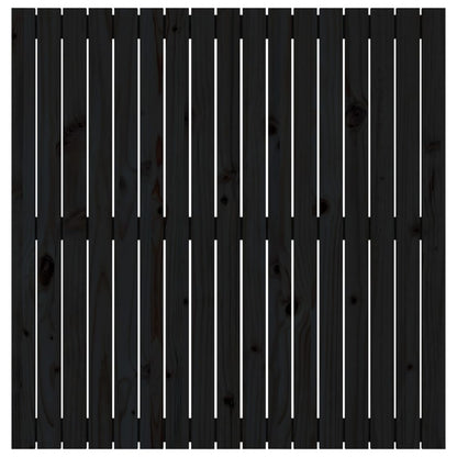 vidaXL Wall Headboard Black 108x3x110 cm Solid Wood Pine 4
