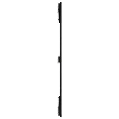 vidaXL Wall Headboard Black 108x3x110 cm Solid Wood Pine 5