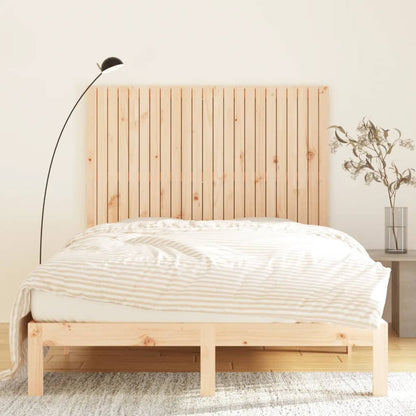 Wall Headboard 108x3x110 cm Solid Wood Pine Length 110 cm Natural 146.5 cm
