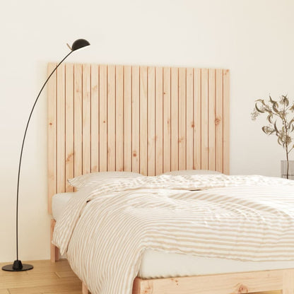 Wall Headboard 108x3x110 cm Solid Wood Pine Length 110 cm Natural 146.5 cm