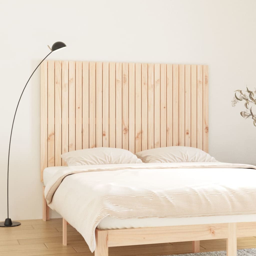 vidaXL Wall Headboard 108x3x110 cm Solid Wood Pine Natural