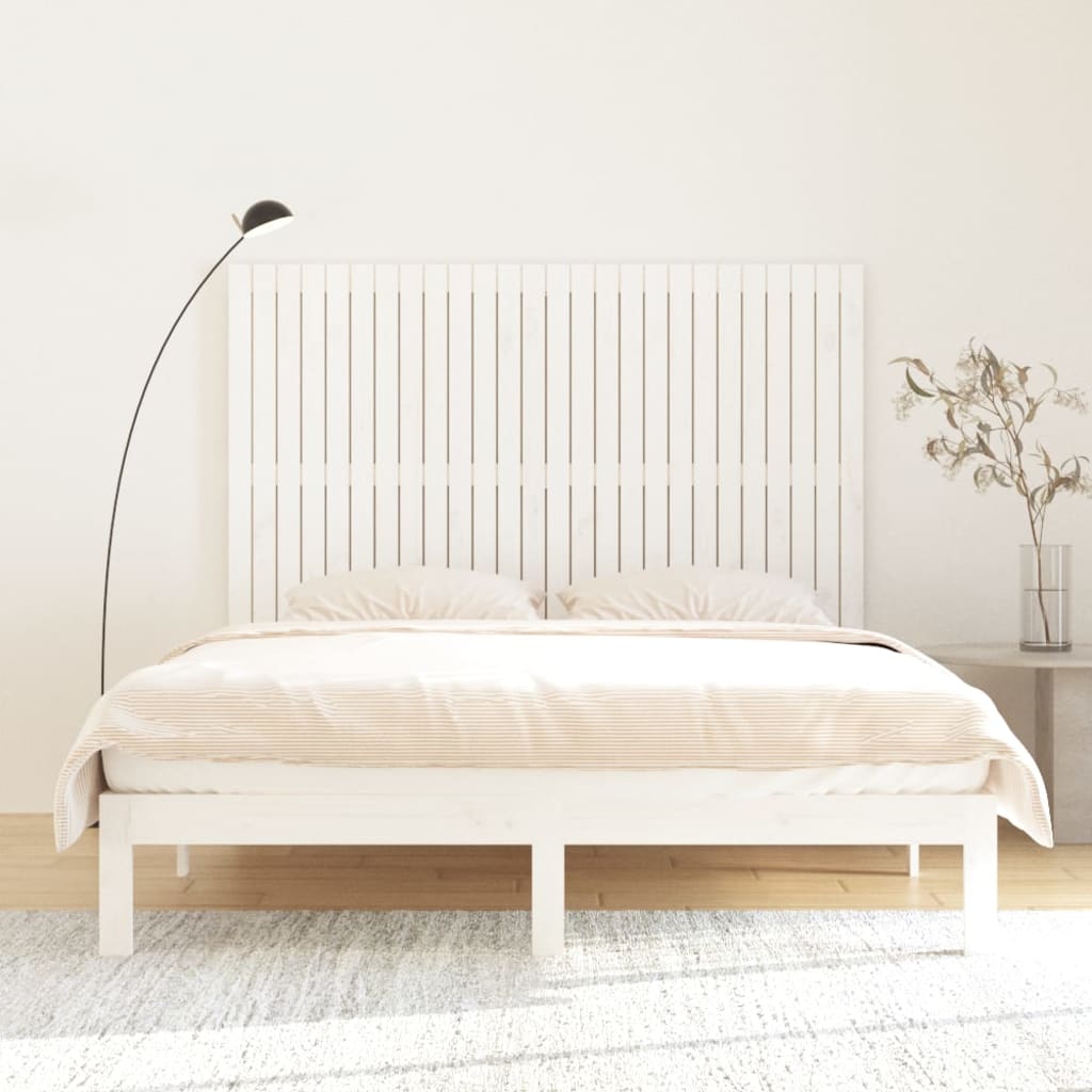 vidaXL Wall Headboard White 166x3x110 cm Solid Wood Pine 3