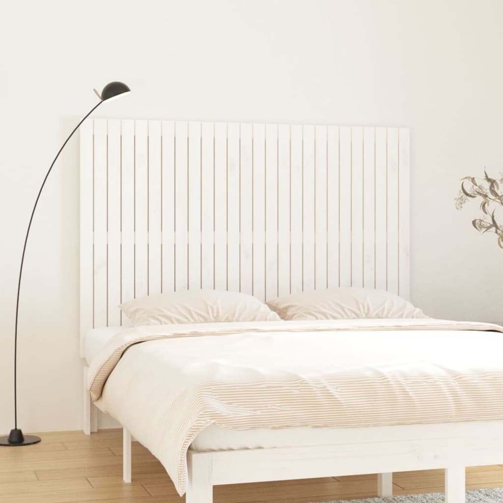 vidaXL Wall Headboard White 166x3x110 cm Solid Wood Pine 1